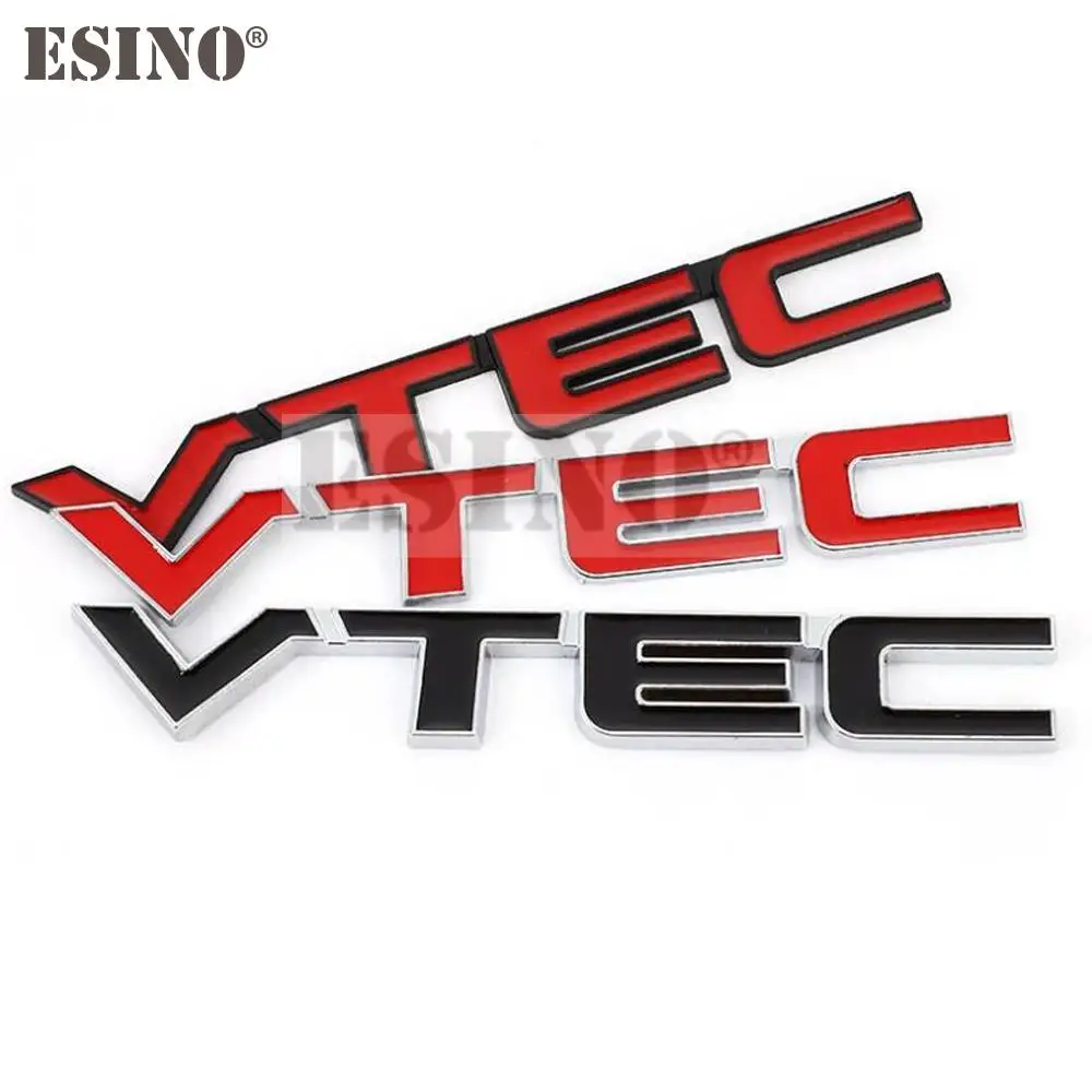 Nuevo estilo de coche 3D VTEC Metal cromo aleación de Zinc emblema coche insignia de la carrocería pegatina accesorio automático para Civic Accord Insight