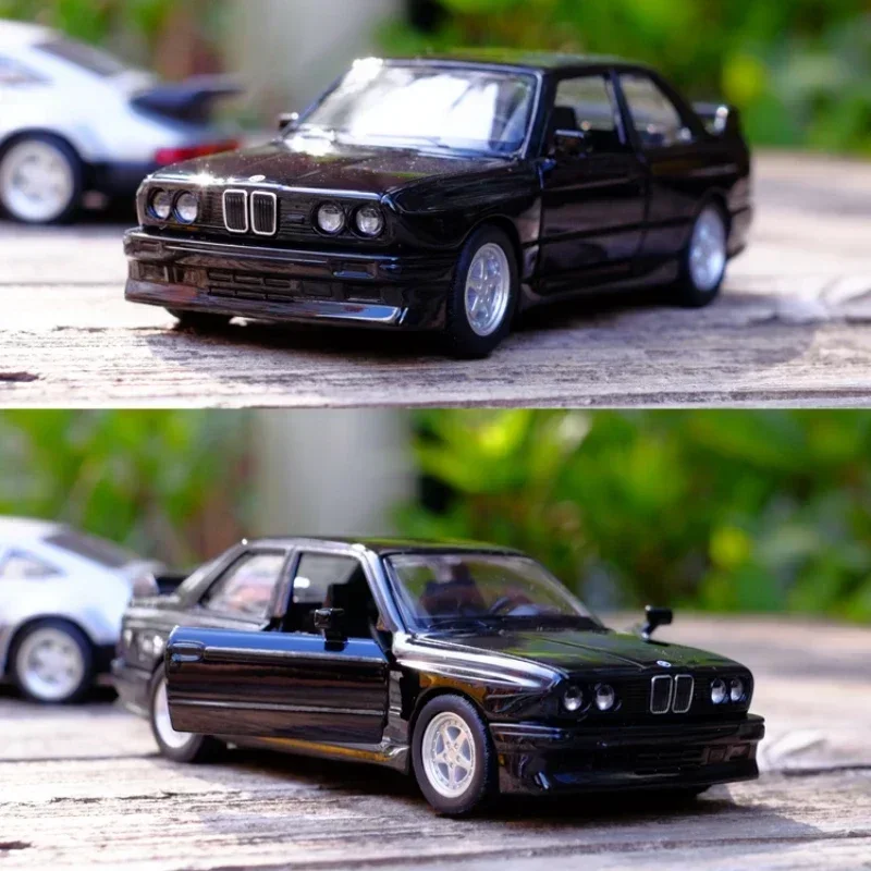 1/36 Skala BMW M3 1987 Modele samochodów zabawkowych Alloy Diecast Doors Opened Pull Back Retro Modele pojazdów dla dzieci Chłopcy Kolekcja prezentów