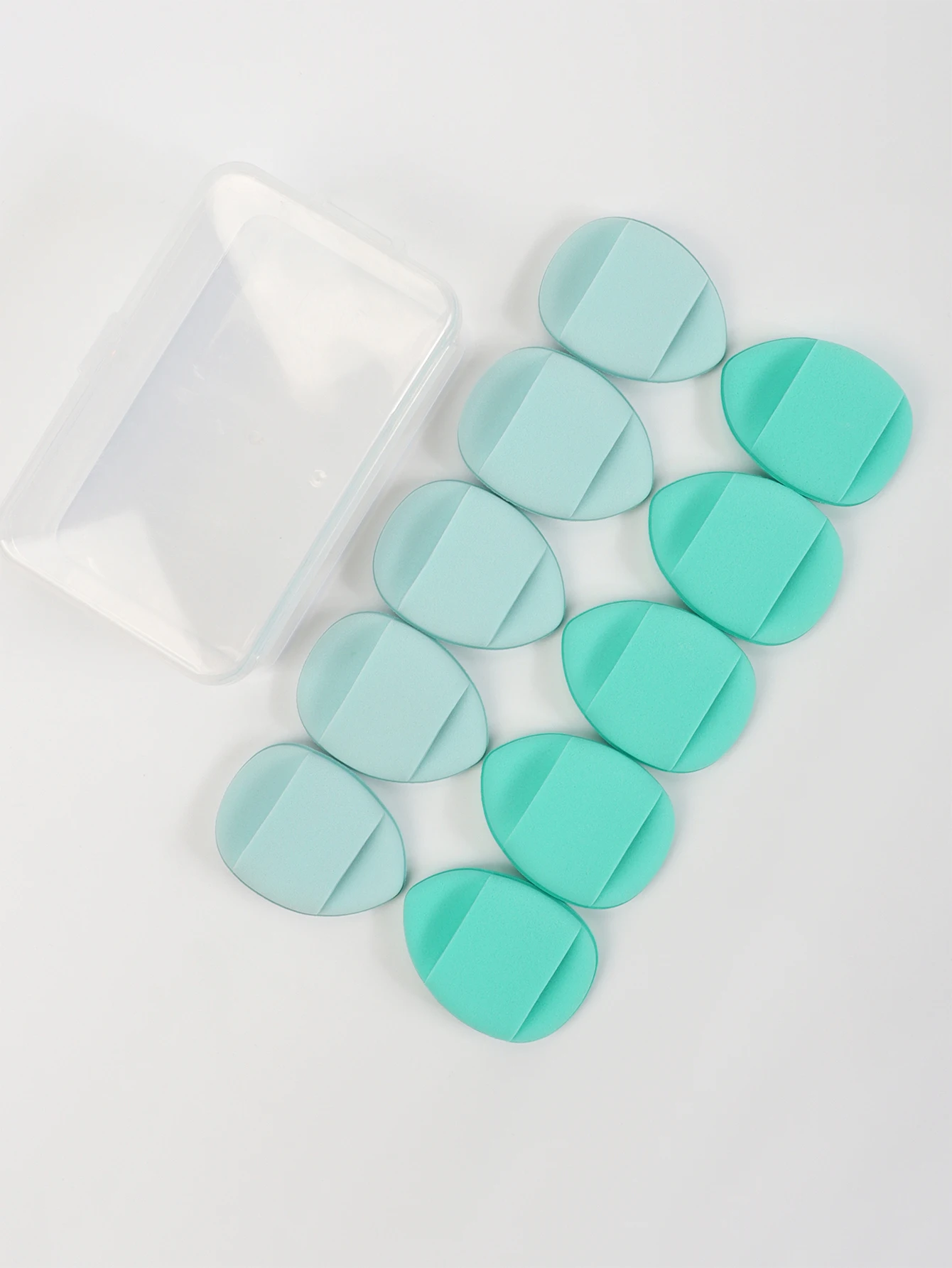 10er-Pack Finger-Luftpolsterquasten, einschließlich Luftpolster-Puderquasten, latexfreie gemischte Schwämme und Make-up-Puffs, verwendet für Li