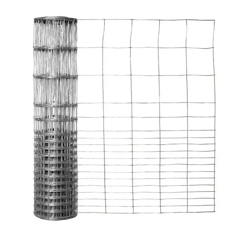 

1.5Mx50M Galvanized Fixed Knot Wire Mesh Farm Fence 8Ft Tall Farm Cattle Fence Curved Garden Wire Mesh Panel Farm Fencing