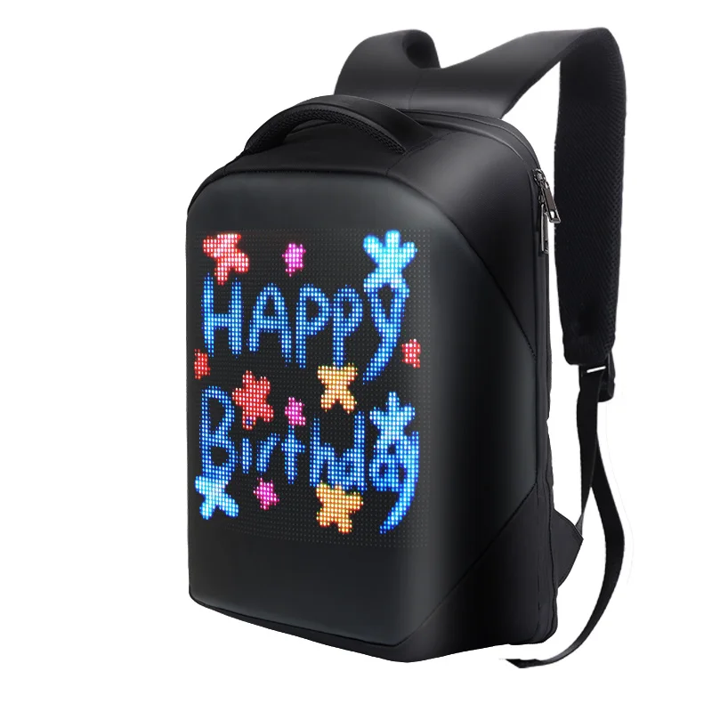 Newest 2023 LED Backpack 3.0 Waterproof WiFi Version Smart LED Screen Dynamic Advertising Backpack Cellphone Control Laptop Bag