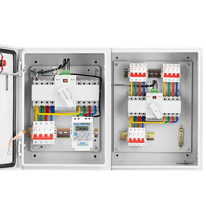 off Grid Solar System Timer Switch Distribution Cabinet Dual Power Automatic Transfer Switch Ats Distribution Box Electric Panel