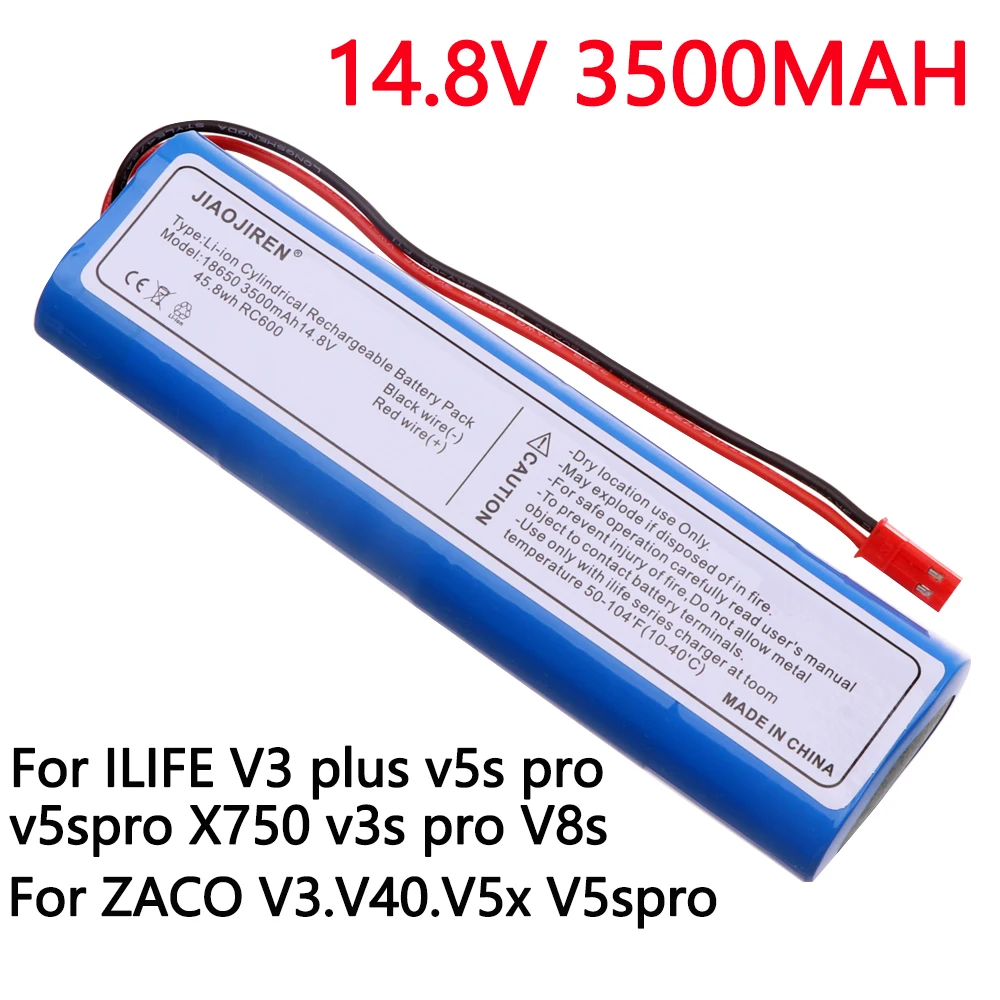 Akumulator do ILIFE V3 plus v5s pro v5spro X750 v3s pro 14,8 V 3500 mAh Akumulator Akcesoria do robotów czyszczących części 18650