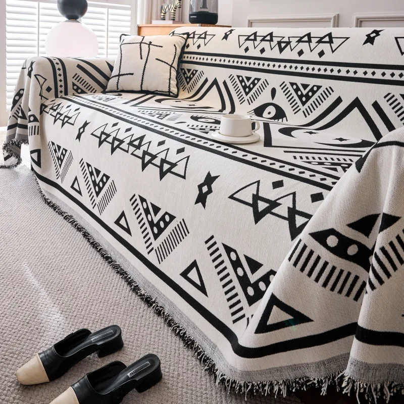 1PC Chenier Sofa Towel New Double-sided Usable Jacquard Sofa Cover All-inclusive A Whole Bohemian Style Slipcover