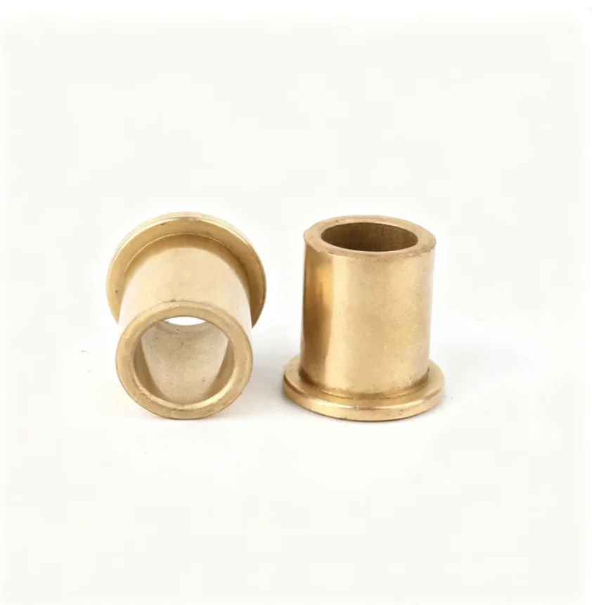 ID 3 4 510mm 5PCS Powder Metallurgy Oil Bearings with  Flanged Bushing  Flanged Brass Sleeve with Step Flange Rim Wear-resistant