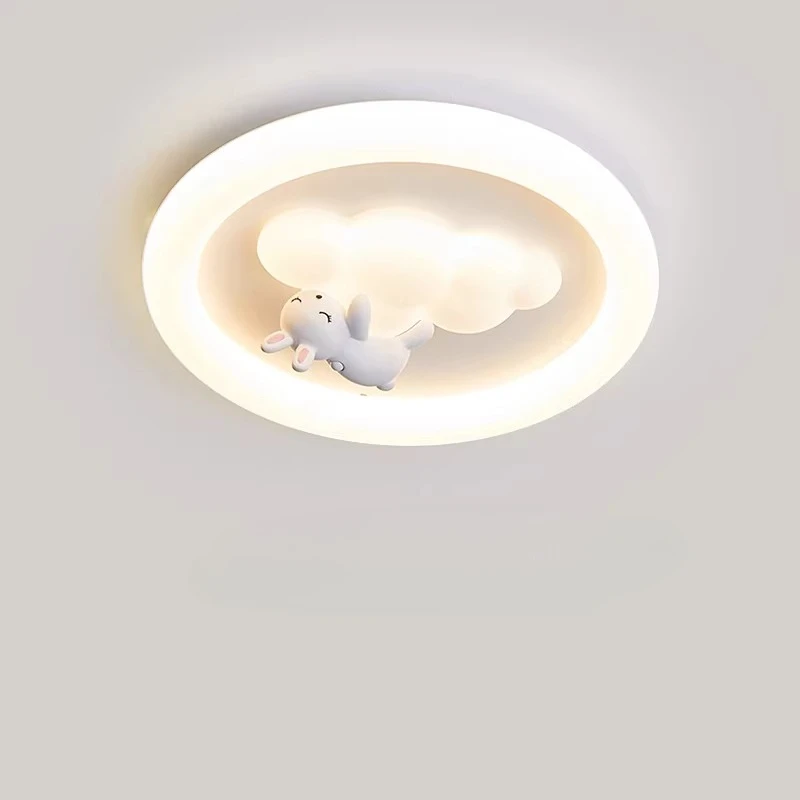 Cream Cloud Round LED Ceiling Lights Cartoon Decorative Children's Bedroom Living Room Kitchen Study Eye Protection Lamp Fixture