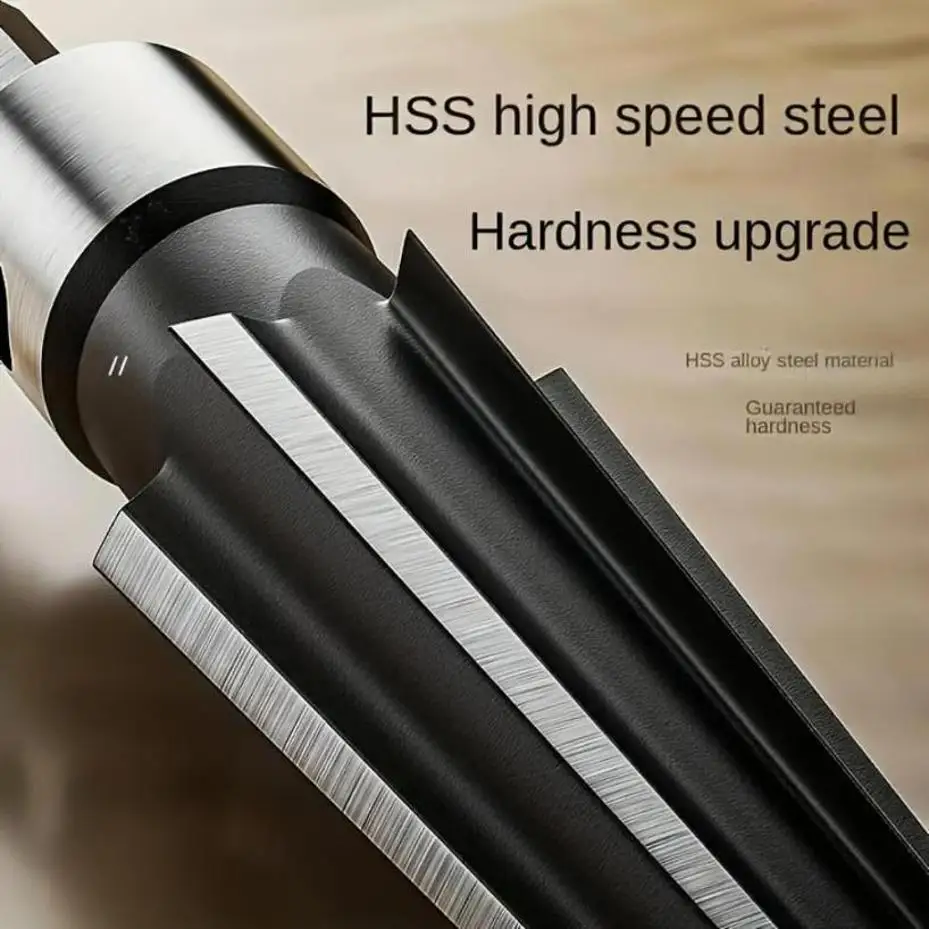 1 Set Hand Woodworking Taper Reamer T-shaped Taper Reamer Drill Bit Hard Alloy Hole Expanding And Opening Dual-use Taper Reamer
