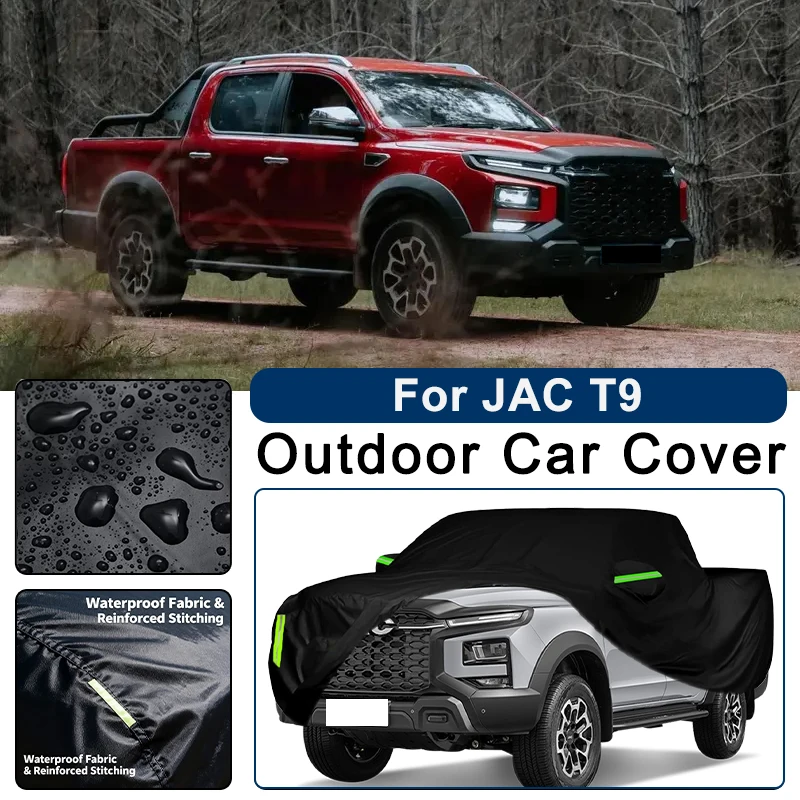 

Outdoor Car Cover Waterproof Dustproof UV Sun Protection, Full Car Protector Exterior Accessories For JAC T9 2022-2026