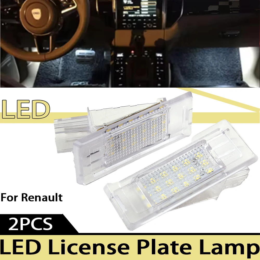 جديد 2X LED رقم الترخيص لوحة ضوء لرينو اسبيس IV المناظر الطبيعية الخلابة II لاغونا II فلوينس كابتور مودوس FL ل داسيا لوجان MCV #5
