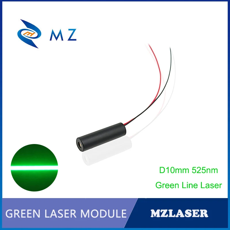 Green Line Laser Diode Model Hot Selling Compact Mini D10mm 525nm 80mW 3V CW Machine Green Laser Industrial Grade