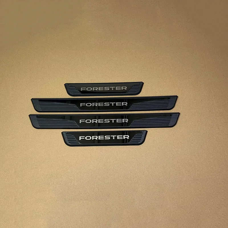 For Subaru Forester 2023-2025 2026 2027 All Version Door Sill Plate Strip Stainless Steel Plastic Interior Accessories Auto Part