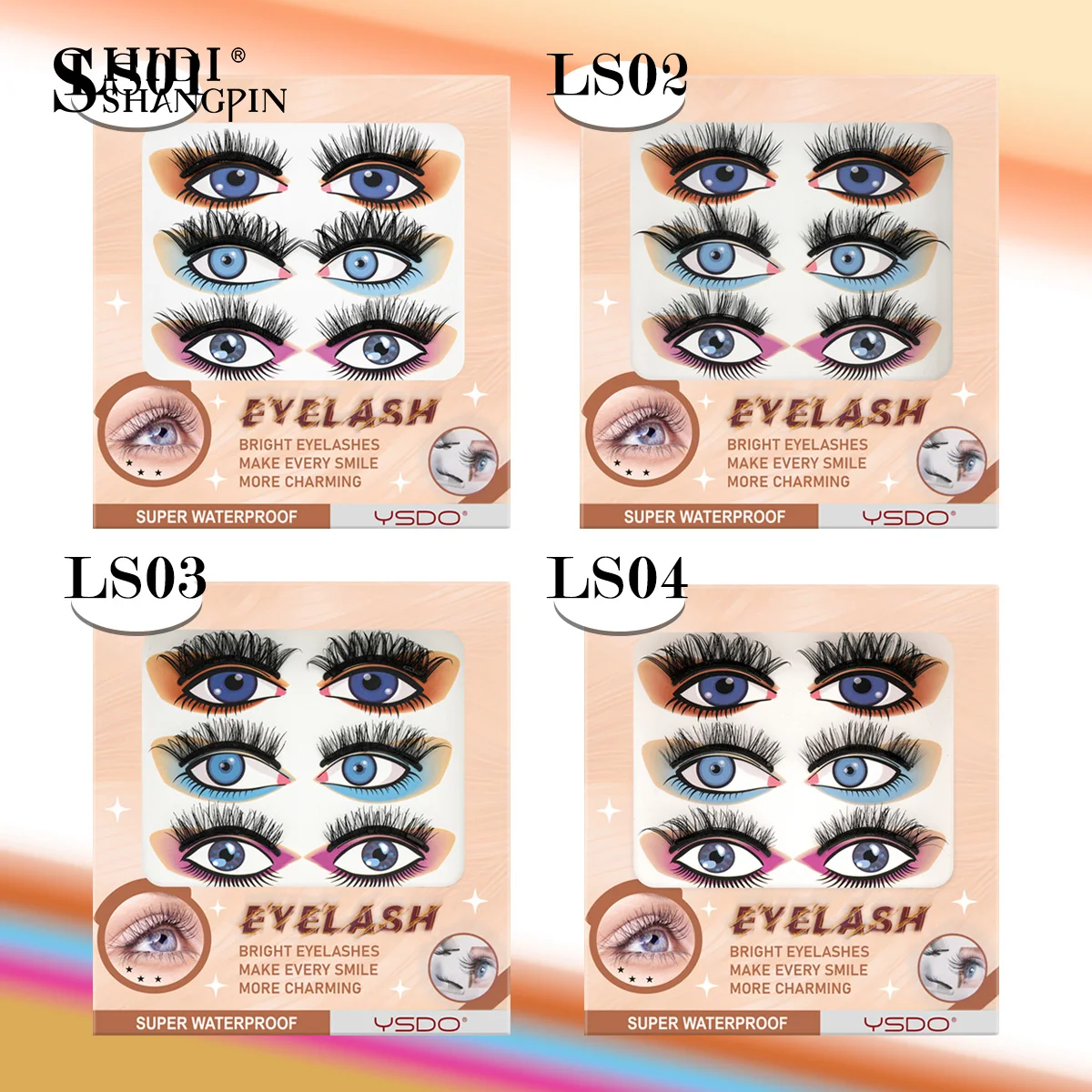 3Pairs 3D Magnetic Lashes Kit  Natural Long Fluffy Magnet Band Mink Mix Style False Eyelash Extension Free Glue Makeup Tool
