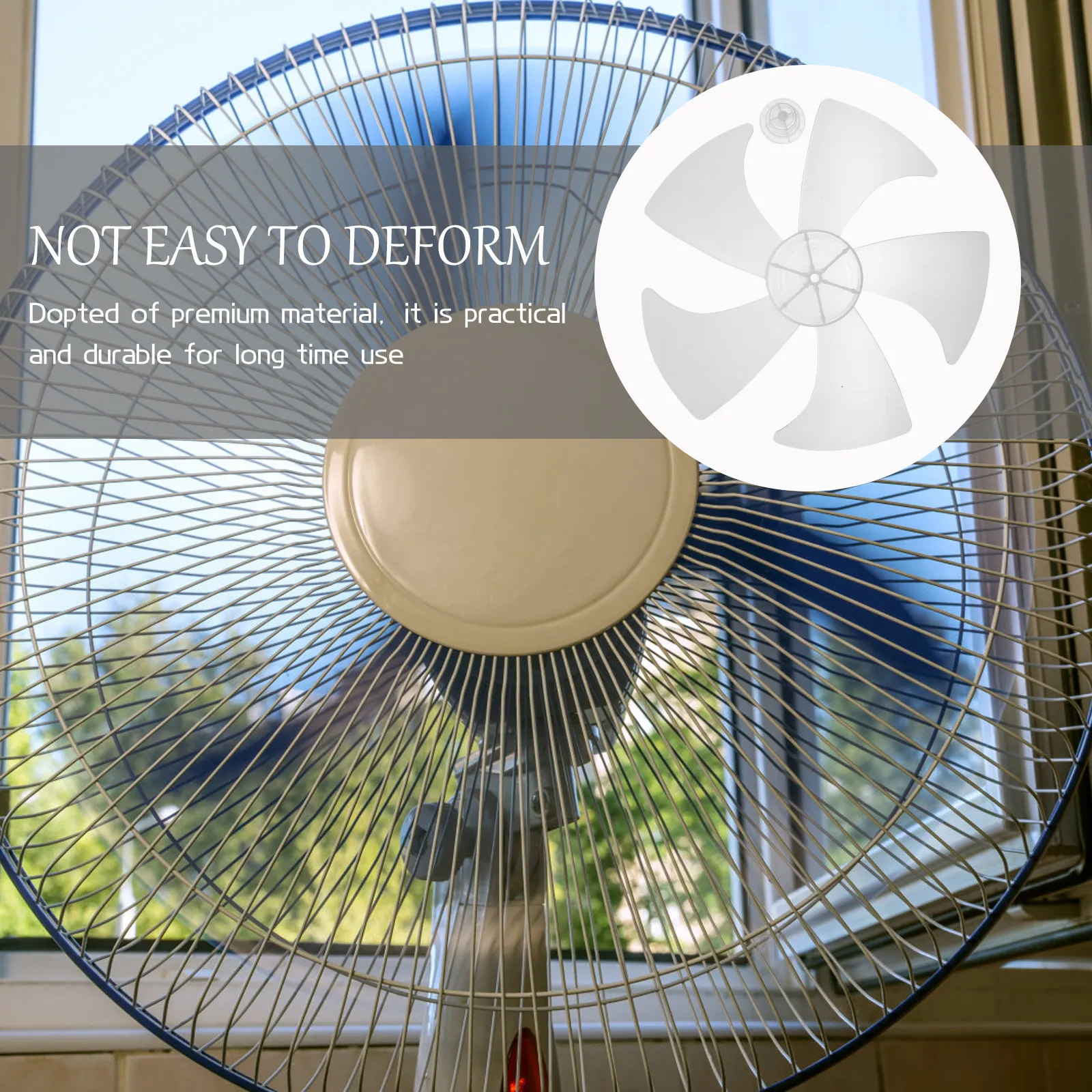 

Fan Blades 14 Inch 5 Leaves Universal Replacement Plastic Blades for Pedestal Table Floor Fan Repair Accessories