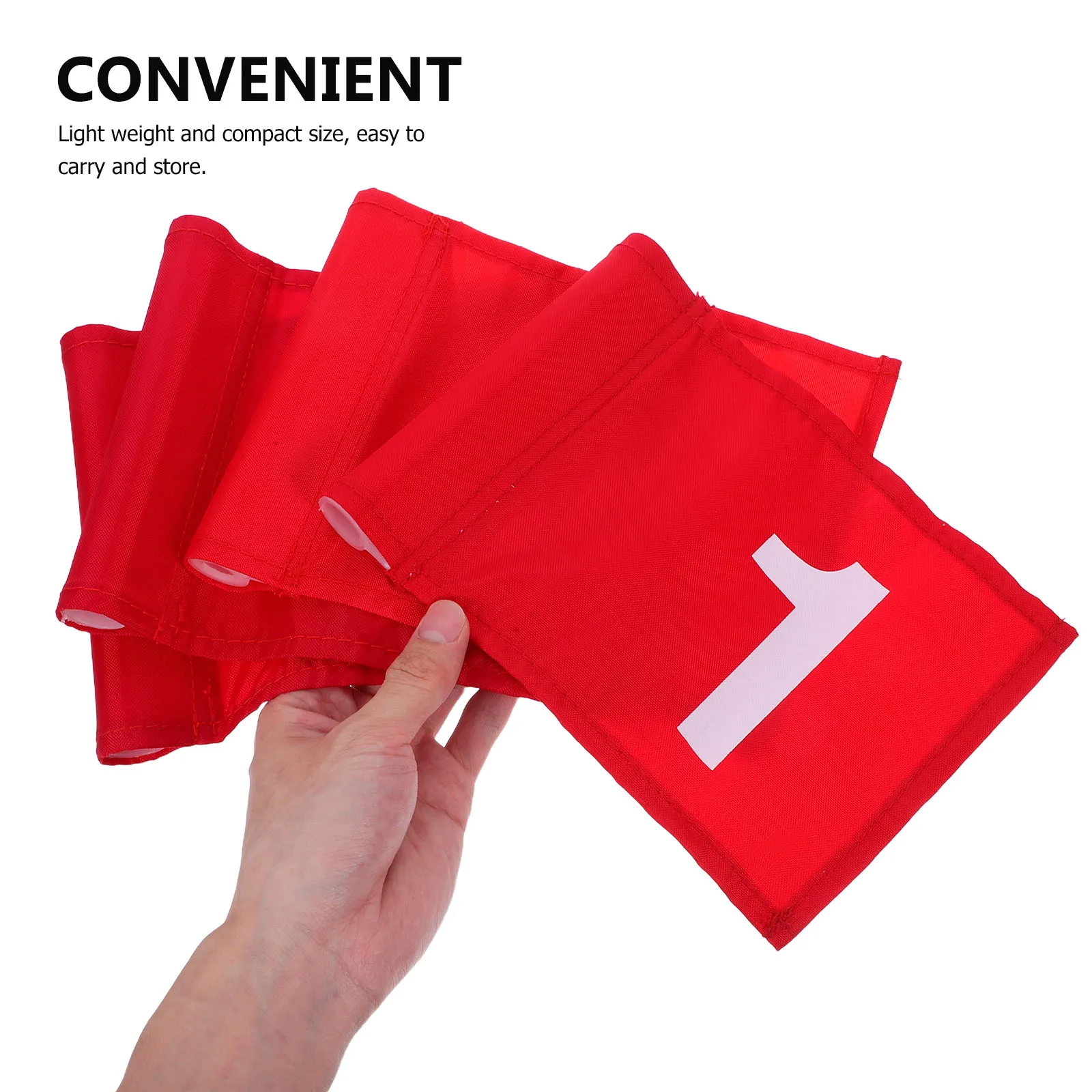 

4pcs Golf Flags Numbered Red 1 2 3 4 Lightweight Portable Compact Size Store Training Golfs Targeting Wear Resistant