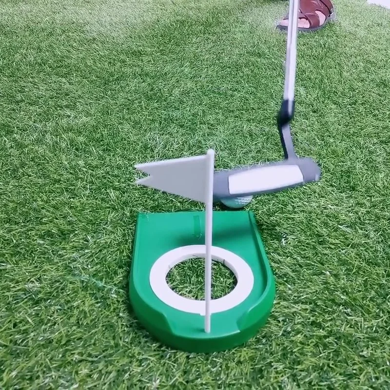 Taza de Putting de Golf con agujero y bandera de plástico para interiores y exteriores, Ayuda de entrenamiento de práctica, Mini Putt Hole de