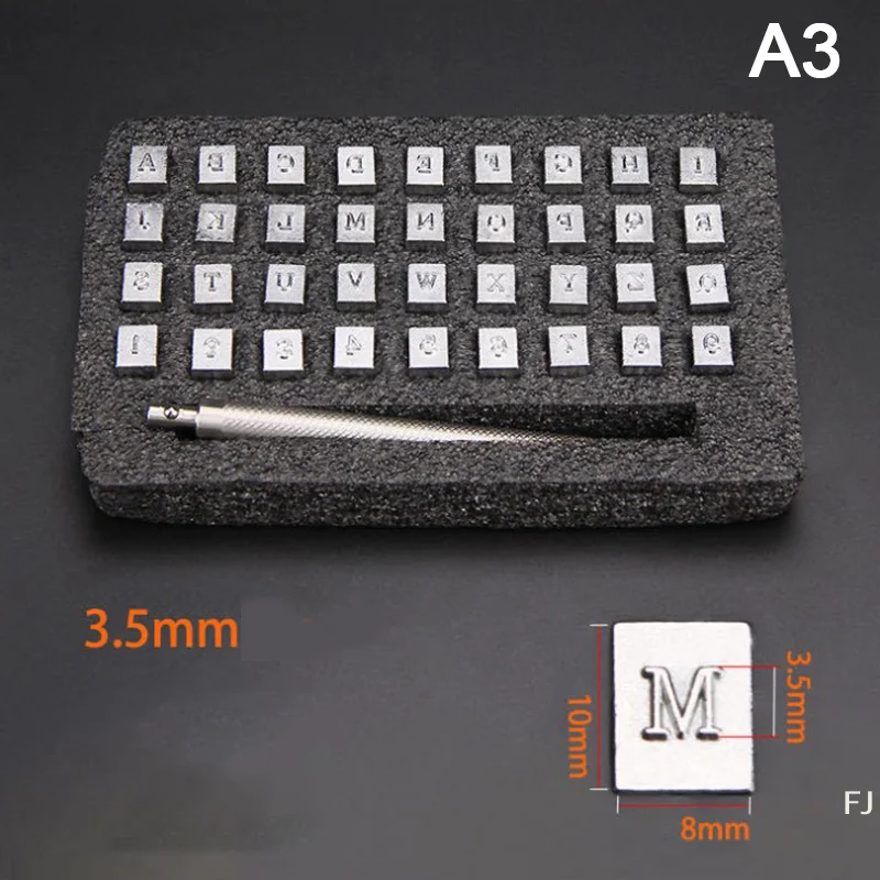 

[YU]36pcs Steel Alphabet letter Number leather Stamp Punch Set Leather Craft