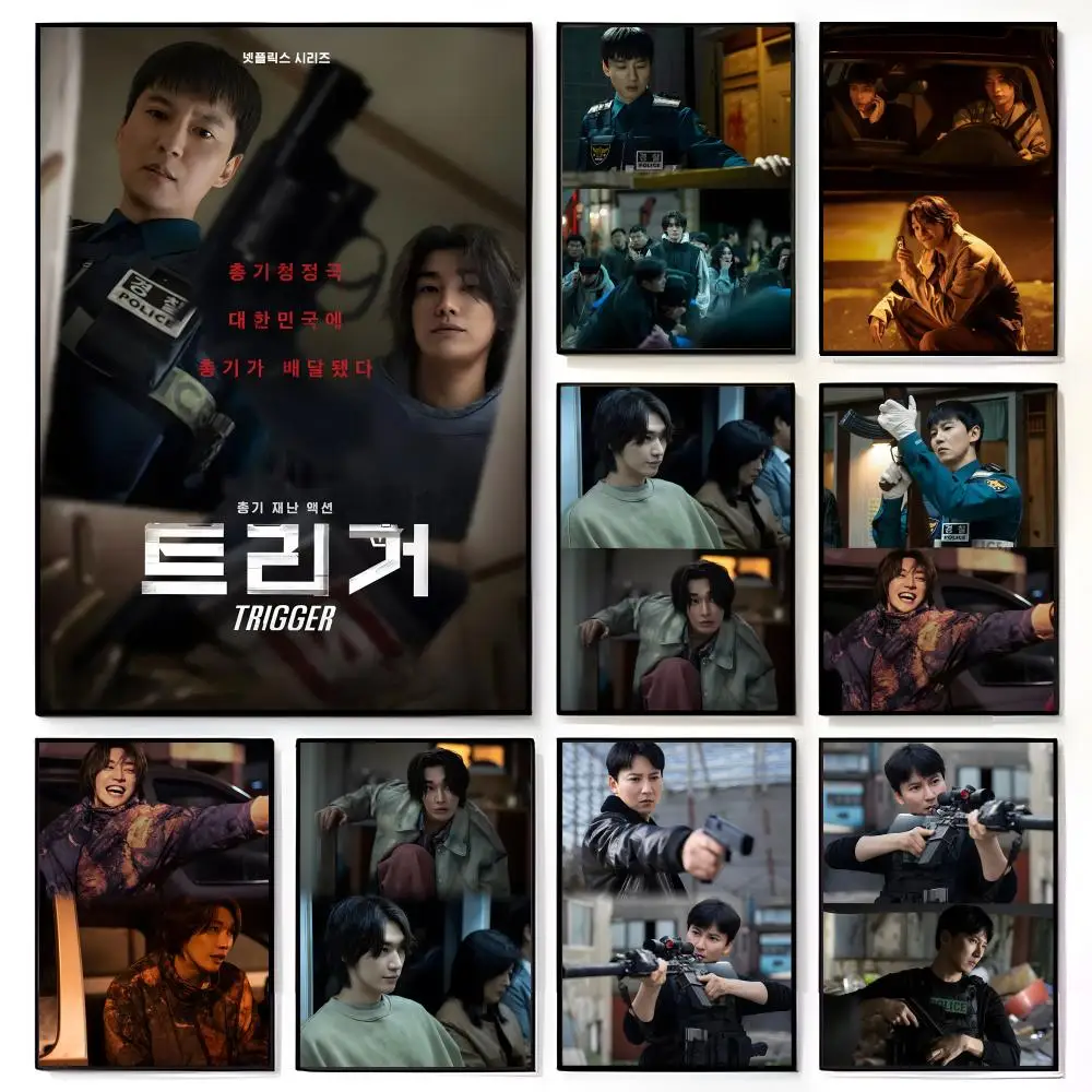 Thrilling Action Drama T-Trigger Poster American Film Mural Home Childrens Room Wall Decor Print