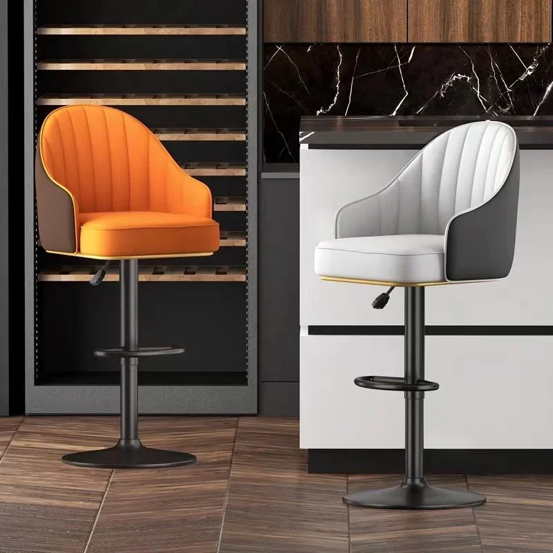 VIP2 Modern simple bar chair, light luxury chair, backrest, high bar lift, household, rotating bar chair