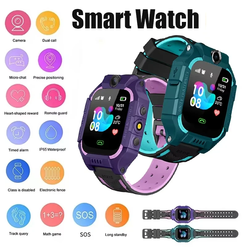 

Q19 Children Smart Watch SOS Phone Call Location Tracker Anti-Lost Camera Touch Screen Waterproof Student Wristwatch
