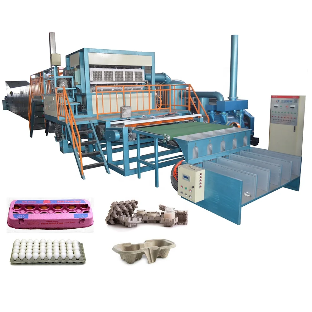 Customized Fully-automatic Waste Paper Moulding Egg Tray Machine With Multilayer Dryer Rotary Egg Packing Tray Machine
