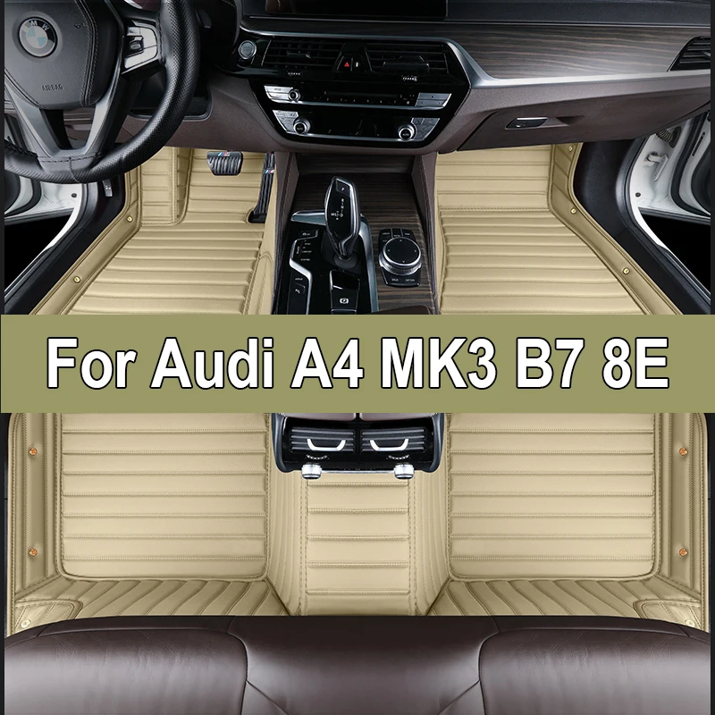 

Car Floor Mats For Audi A4 MK3 B7 8E 2004 2005 2006 2007 2008 Custom Auto Foot Pads Automobile Carpet Cover Interior Accessories