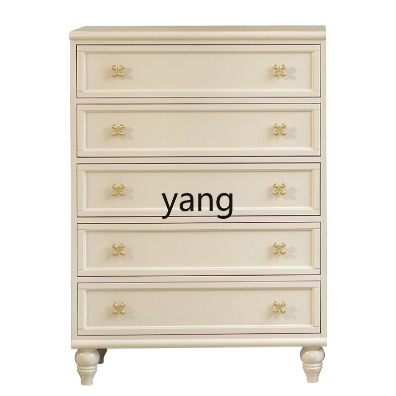 

Yjq Five-Bucket Cabinet Storage Cabinet Solid Wood Bedroom Wall Storage TV Side Clothes Closet