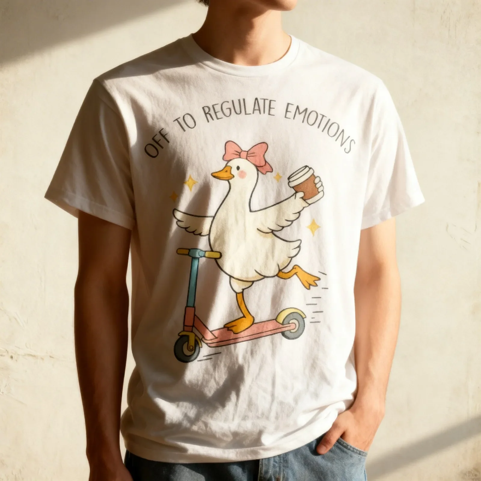 Off to Regulate Emotions Goose Funny Mental Health Counselor T-Shirt