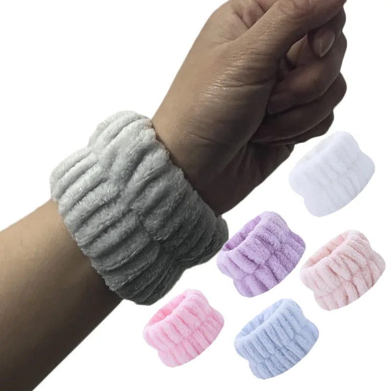 2 Pcs Wristbands Wash Face Sweat Band Bracelet Women Wrist Towels For Washing Face Sport Cuffs Sweatband Wrist Sleeves Hair band