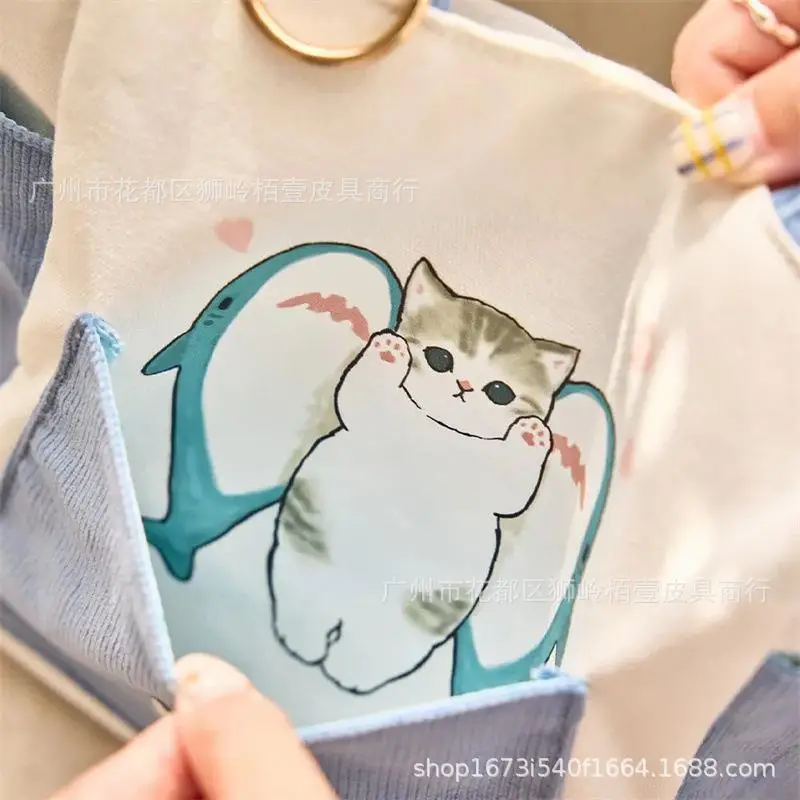 Kawaii Cute Mofusand borsa portaoggetti borsa in tela portatile grande capacità moda Versatile ragazza regalo di compleanno per la fidanzata