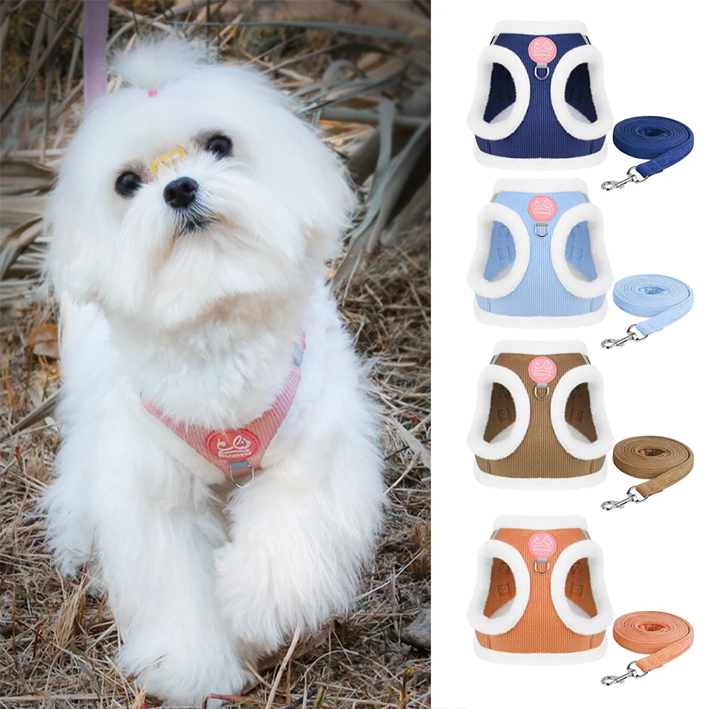 

Dog Cat Harness and Leash Set - Escape-Proof Puppy Kitten Walking Gear Pet Vest for Small Medium Large