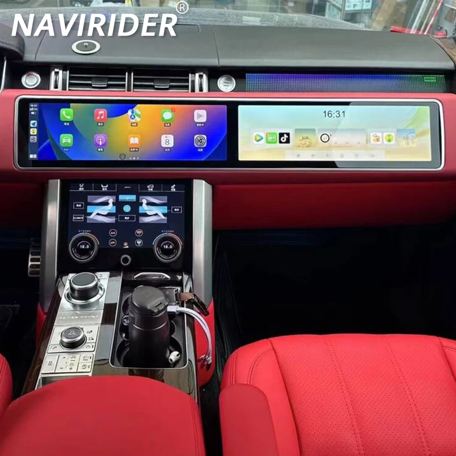 

15,5-дюймовый двойной экран для Land Rover Range Rover Sport L494 L405 2013 2017, автомобильный Android Carplay, мультимедийная стереосистема 4G Carplay HU BT