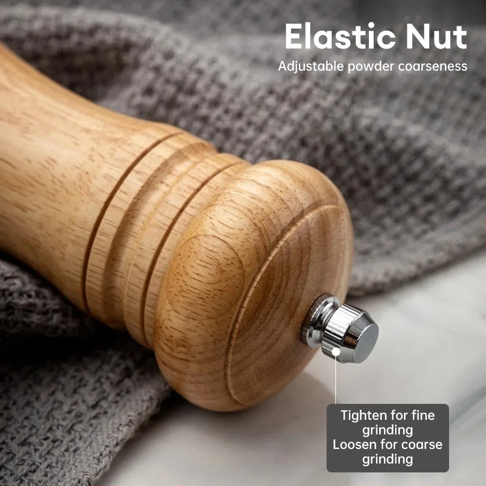 Durable Adjustable Manual Pepper Grinder Ceramic Rotor Refillable Spice Salt Grinder Kitchen Tool Salt Pepper Mill Home Cooking
