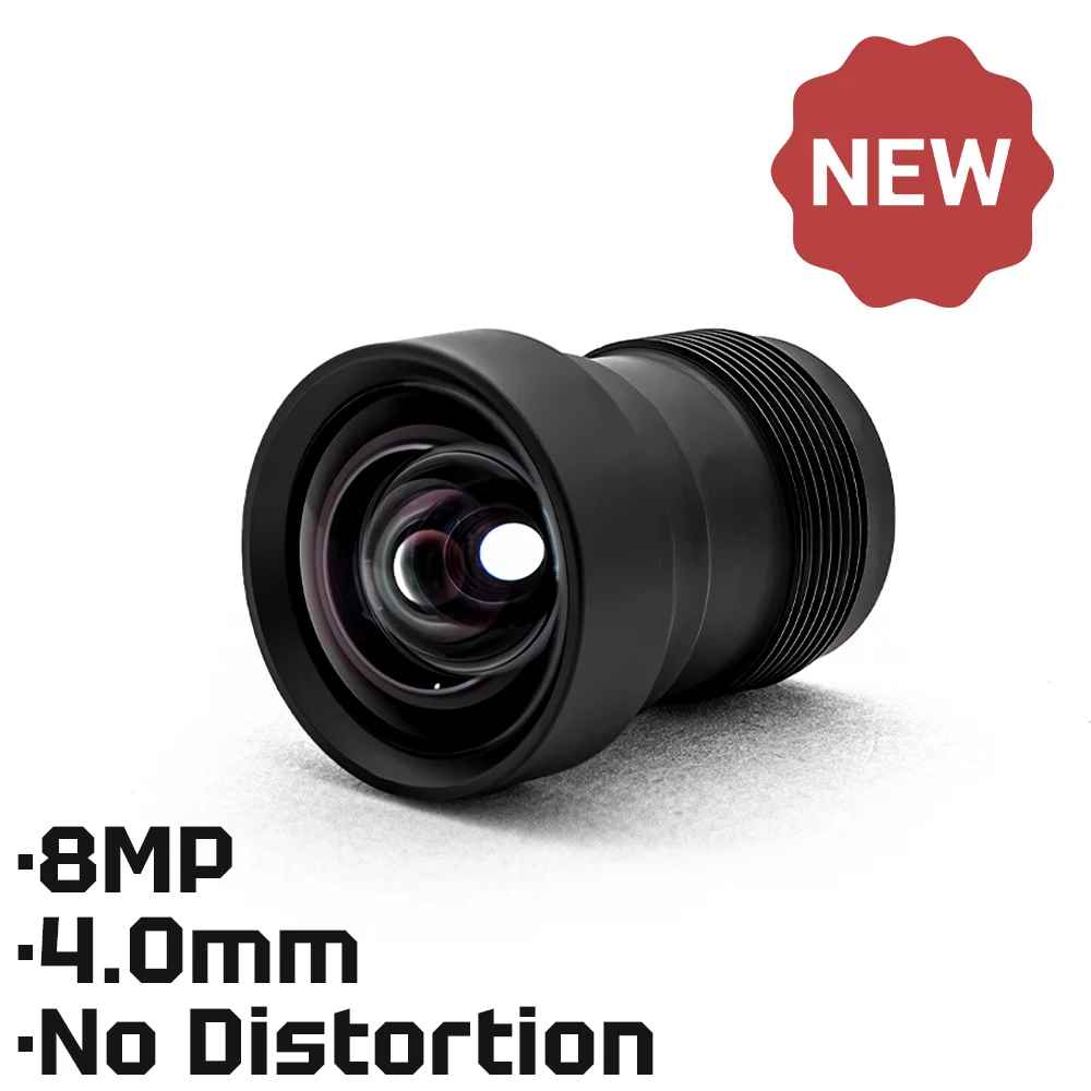 HD 13MP M12 Mount Lens 4.0mm No Distortion Aperture F2.8 Format 1/2.8