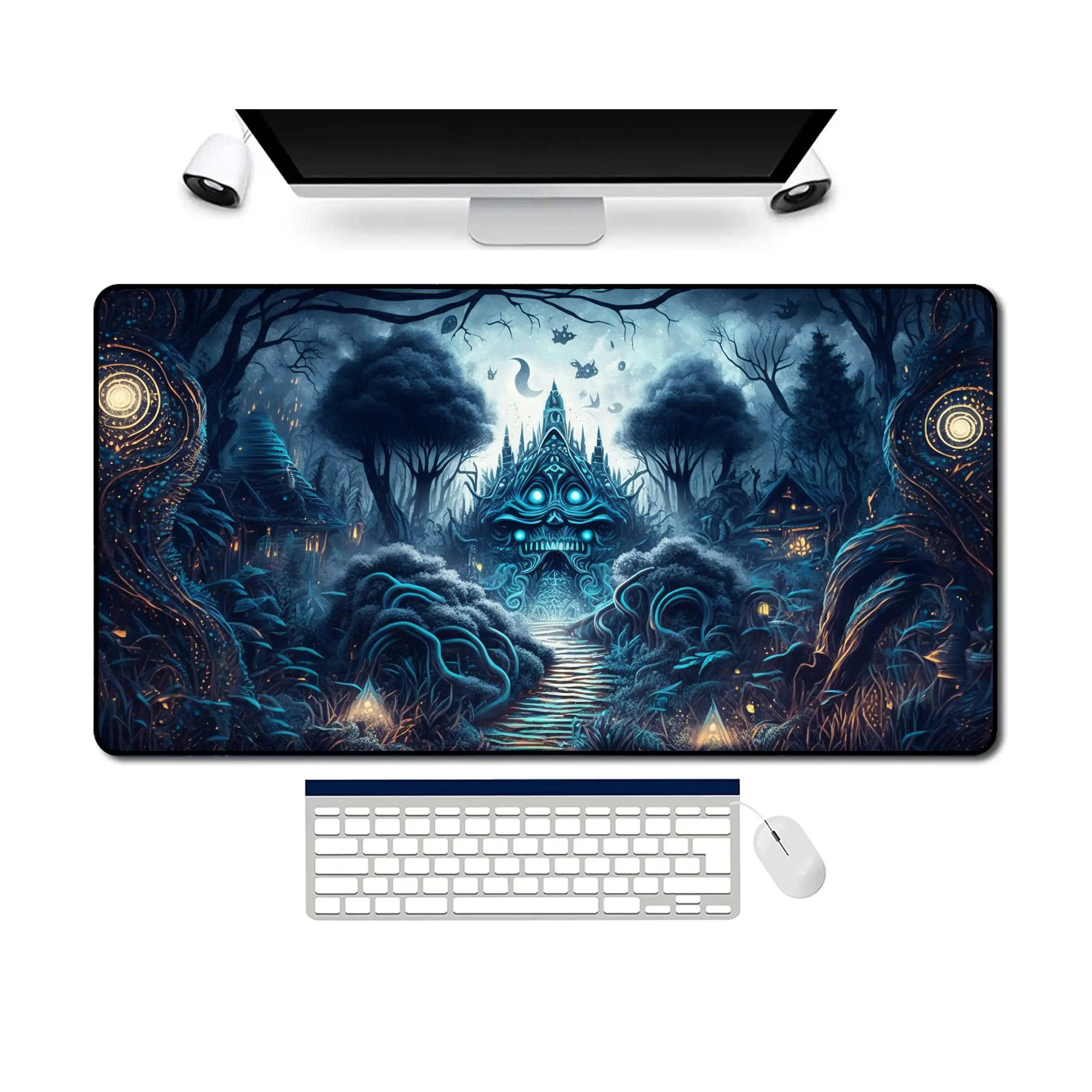 Fantasy Art Desk Mat, Non-slip and Waterproof Mouse Pad, Office and Gaming Desk Decorative Mat, Perfect Gift for Friends.