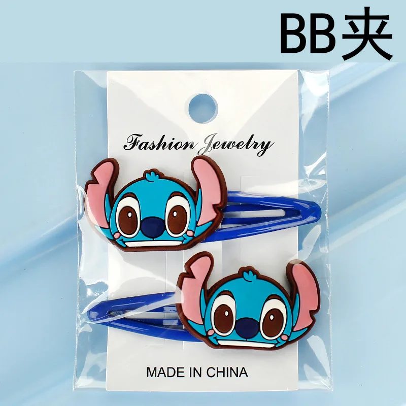 Disney Cartoon Mickey Mouse Headdress Girls Mickey Minnie Stitch Donald Duck Colorful Hairpins Hair Accessories Girls Gift