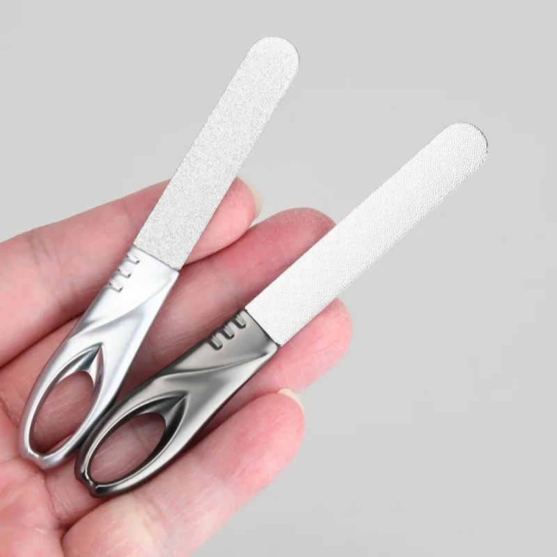 

Double Sided Nail Art Buffer Strip Stainless Steel Frosted Nail File Grinding Polishing Manicure Pedicure Grooming Scrub Tools