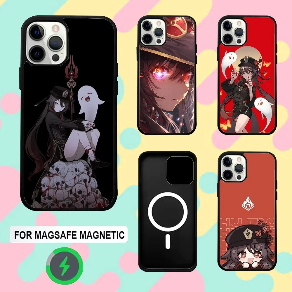 

Genshin Impact HuTao Phone Case For iPhone 16e,16,15,14,13,12,11,Plus,Pro,Max,Mini Magsafe Magnetic Wireless Charging