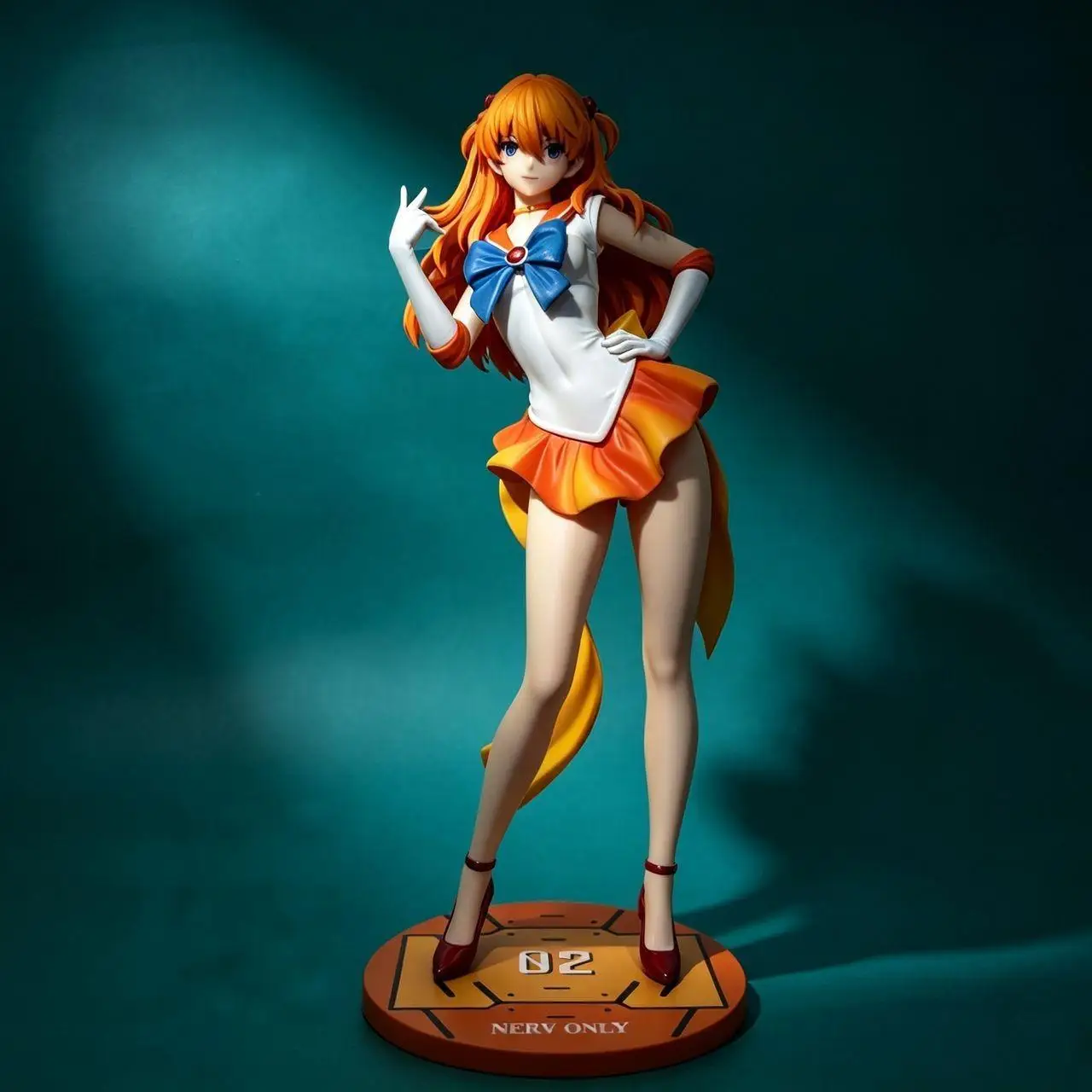 In Stock Bandai Langley Soryu Anime Figure Figurine Sailor Cos Outfit Anime PVC Eva Model Desktop Collectible Statue Gift
