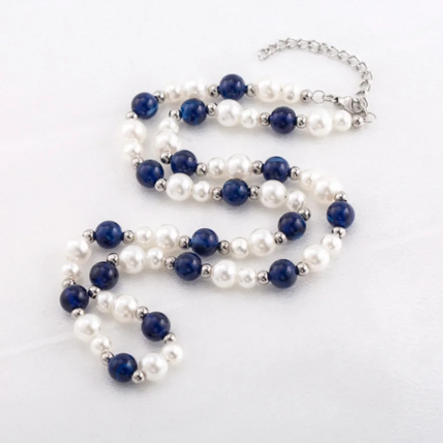 

Charming 17" South Sea Genuine White Black Pearl Necklace