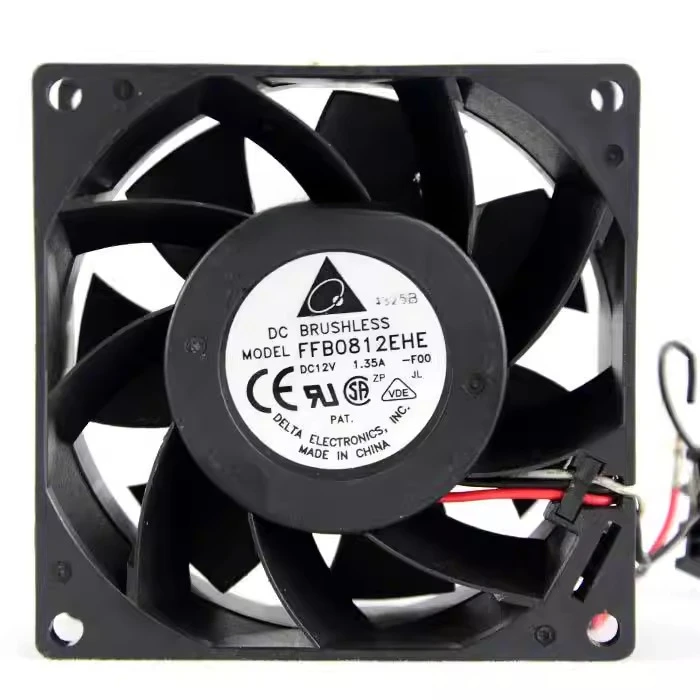 

Вентилятор FFB0812EHE 8038 12V 1.35A 8CM, 3-проводной, мощный, с двойным шарикоподшипником