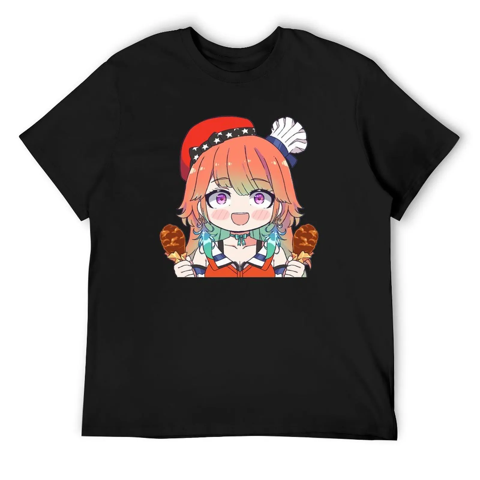 

Takanashi Kiara Chibi T-Shirt man clothes plus size tops Anime t-shirt vintage men t shirts high quality