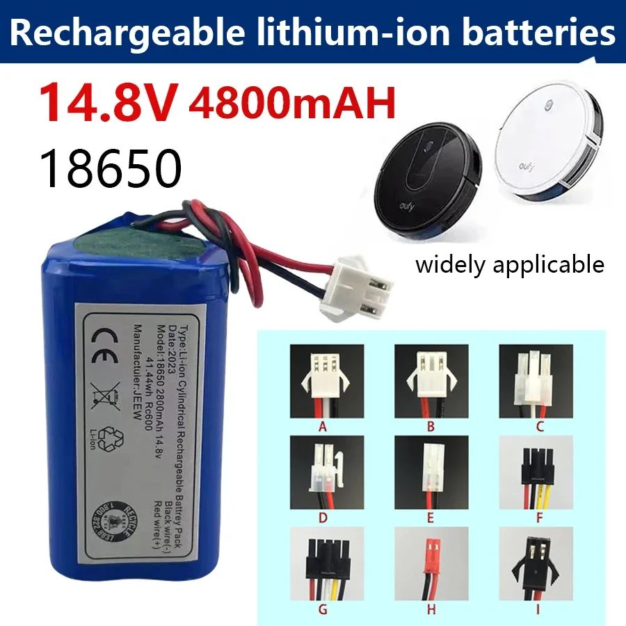 

Rechargeable battery 18650 4S1P lithium-ion battery pack 14.8V 4800mAh suitable for battery replacement of sweeping robots