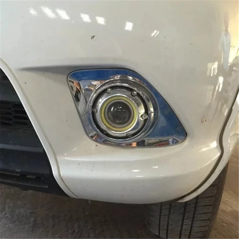 WELKINRY For Foton Tunland FT-500 2012-2019 ABS Chrome Front Car Head Fog Lamp Light Cover Trim