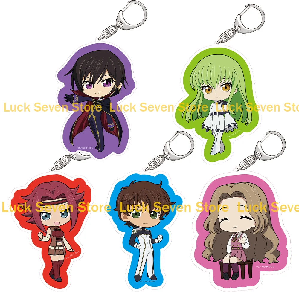 Code Geass Lelouch of the Rebellion Lelouch Lamperouge C.C. knight of seven Nunnally Vi Britannia Acrylic Keychain Bag pendant