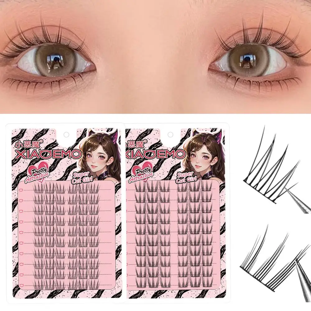 Extension de cils bricolage 60 grappes 10-12mm faux cils mélange de maquillage de cils greffage individuel grappes de cils accessoires de cils