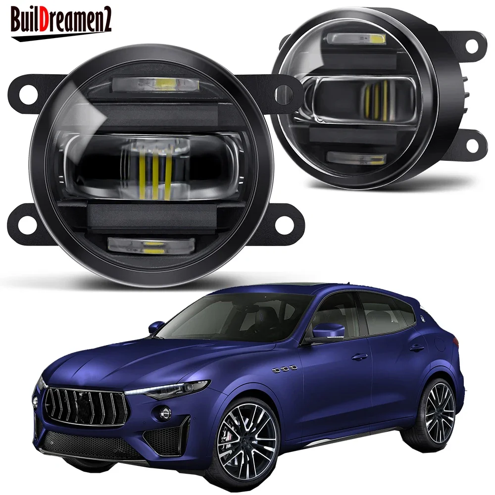 

2в1 противотуманные фары в сборе с функцией DRL для Maserati Levante 2016-2023, автомобильные внешние светодиодные противотуманные фары дневного света, яркие