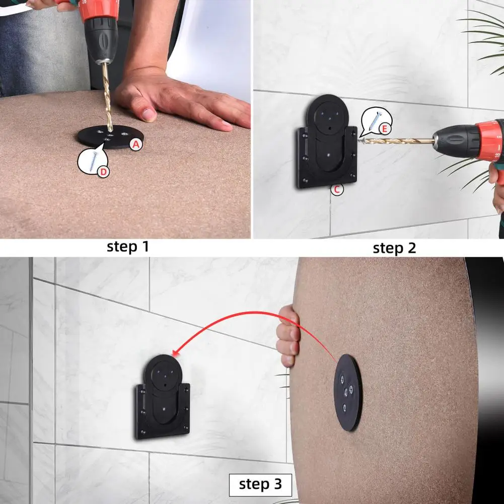 1 Set Dartboard Wall Mounting Bracket With Ruler Foot Pad Nail Screw Dartboard Hanging Holder Installation Accessories Kit