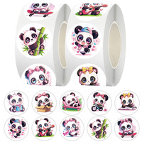 500pcs/Roll Cartoon Panda Roll Roll Stickers Creative Graffiti DIY Decorative Phone Case Notebook Water Cup Kids Toys Gifts