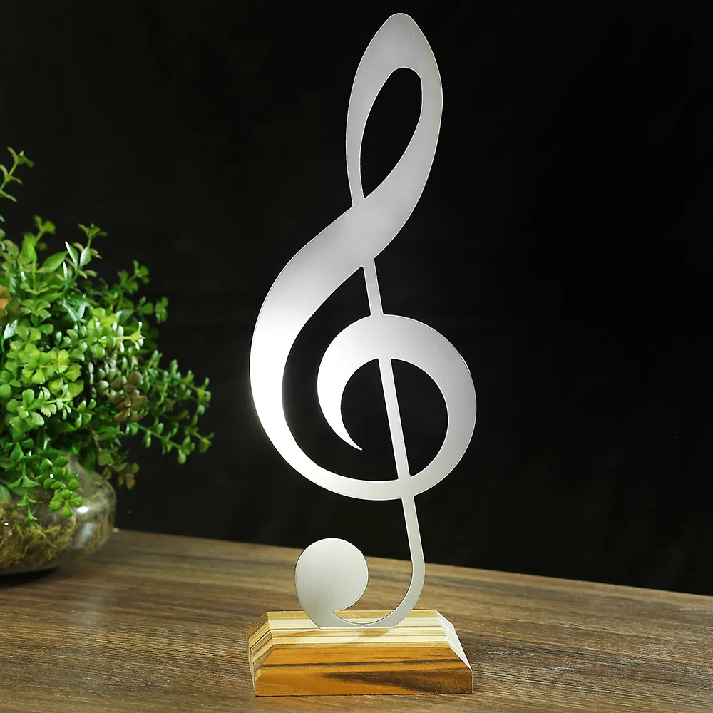 Musical Note-Sun Clave with Teak Wood Base