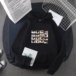 2022 Men's Hip Hop Street Style Hoodie Eye Print Harajuku Sweatshirt Fall Winter Casual Hoodie Black Sweatshirt